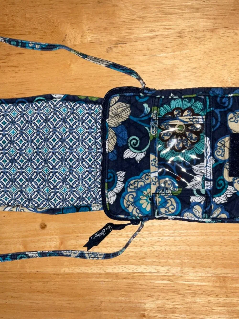 Vera Bradley Mini Hipster Crossbody Bag Mod Floral Blue Retired Quilted Cotton
